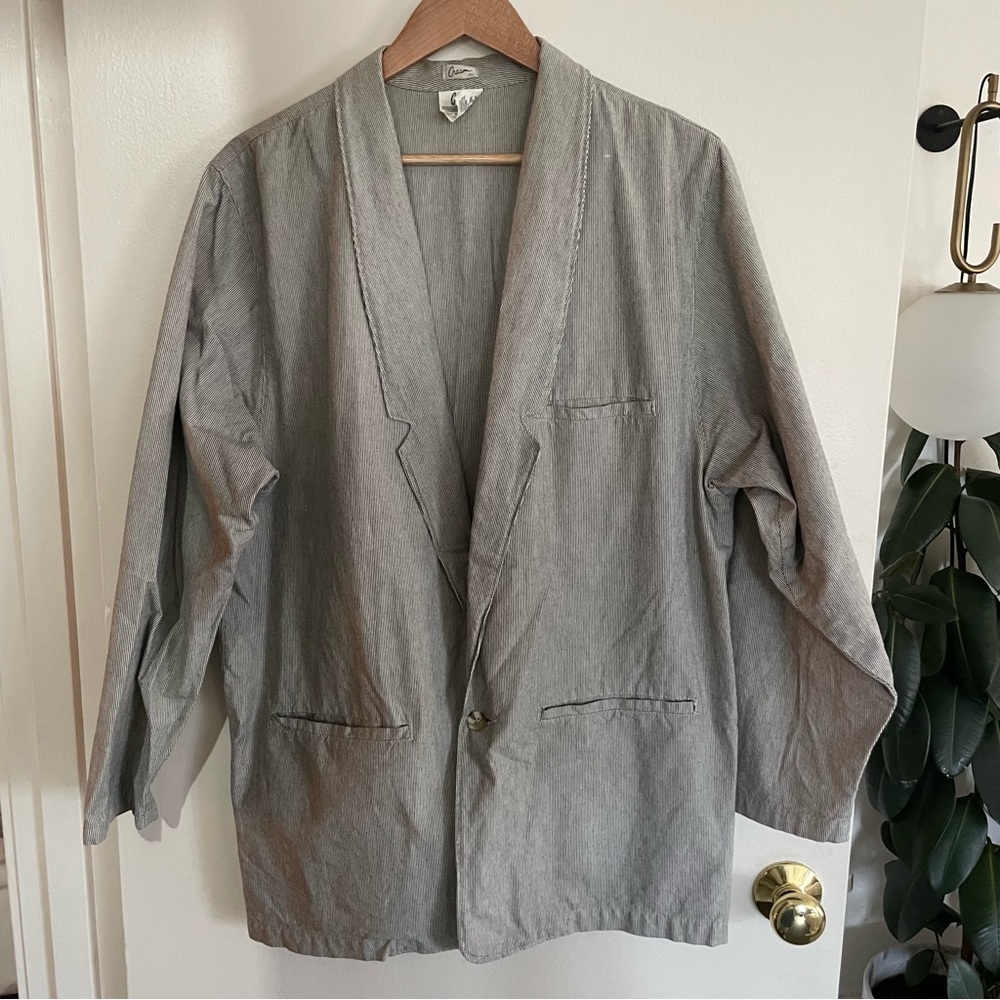 Vintage Railroad Stripe Studio Jacket size M